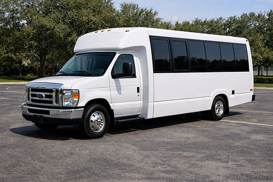 18-passenger minibus available for charter in Mesquite, TX